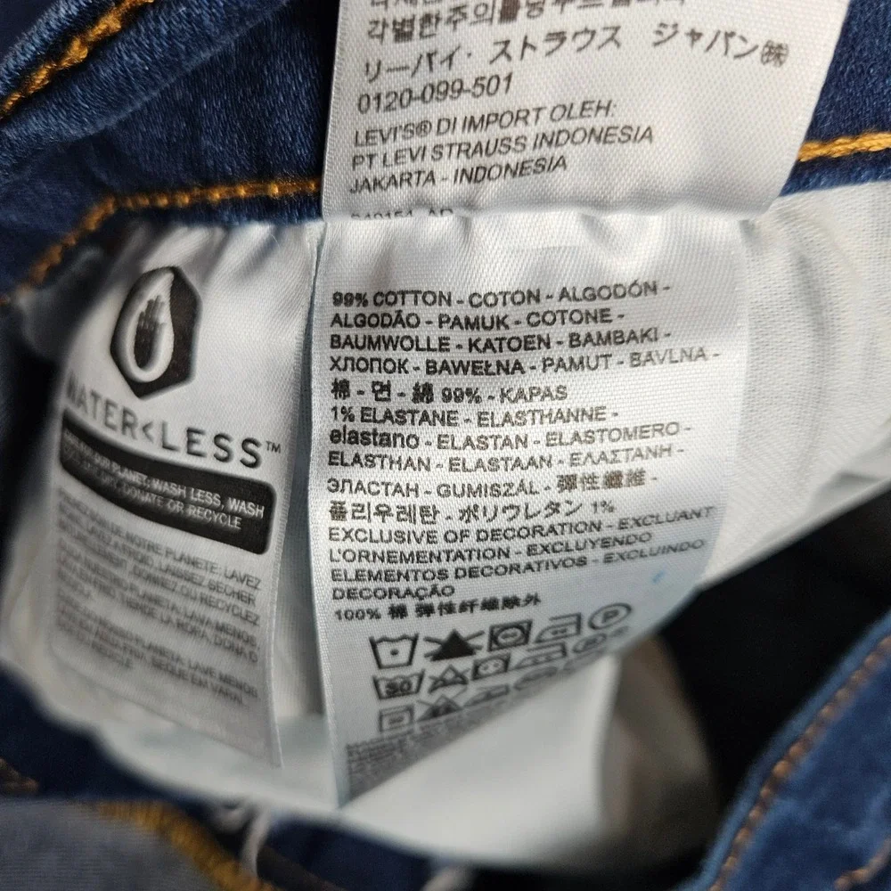 Levis 501‎ Jeans Men's 38x32(30) Straight Leg Dark Wash Stretch Denim Button Fly